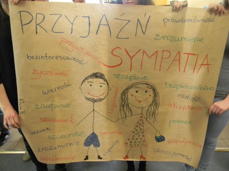 Dzień Przyjaźni i Sympatii w Gimnazjum.