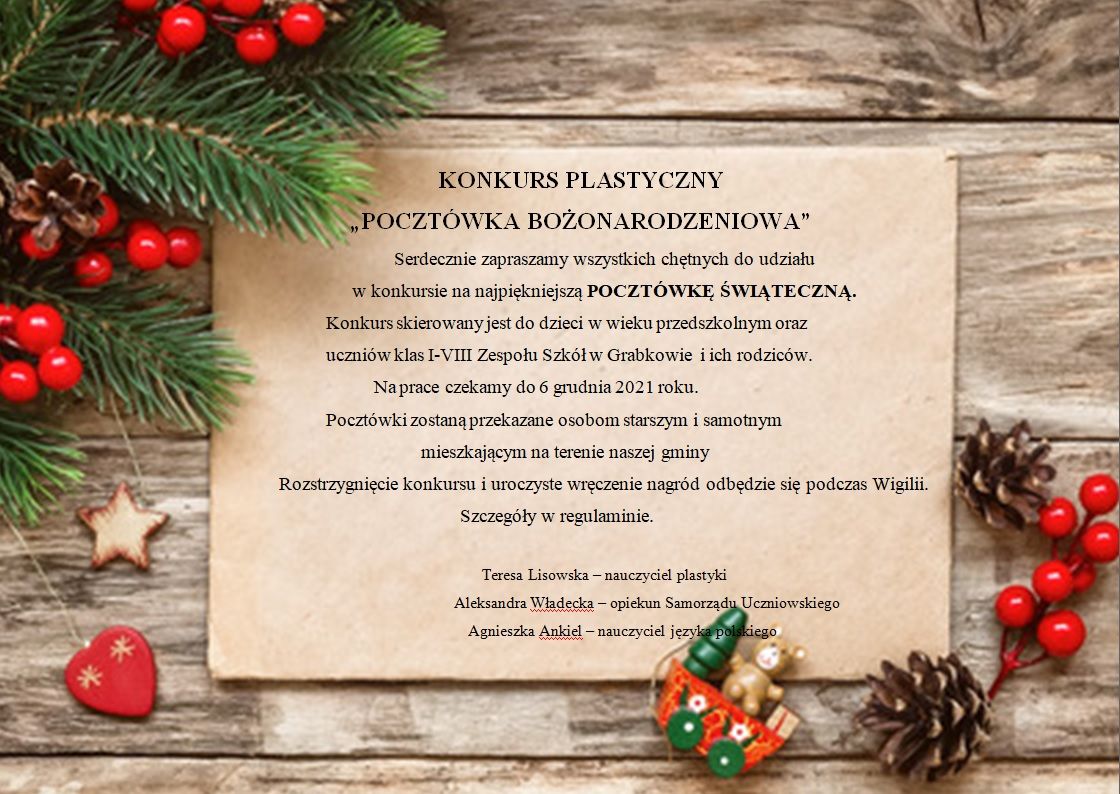 Konkurs pocztówka bożonarodzeniowa