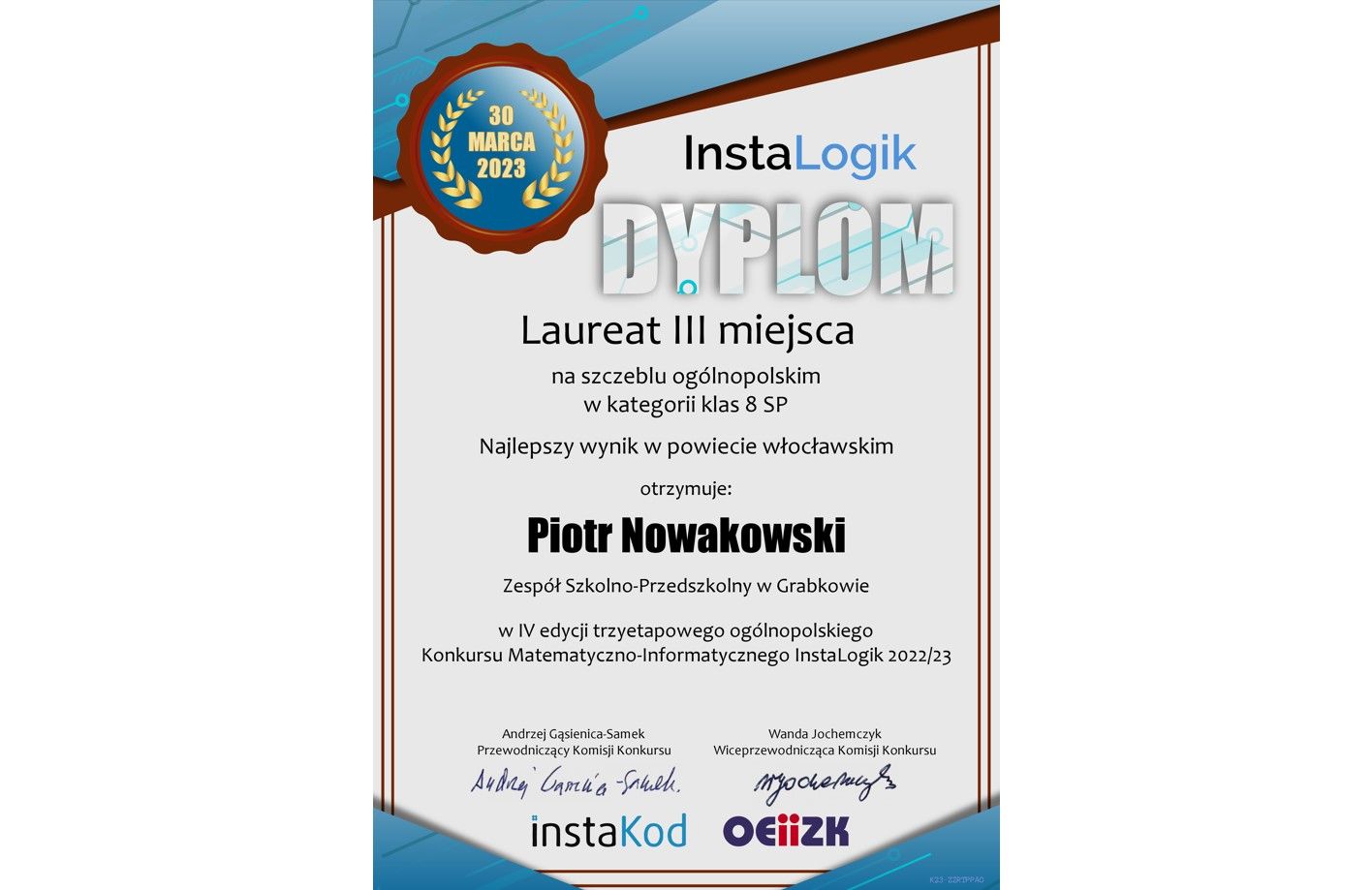 SUKCESY NASZYCH UCZNIÓW